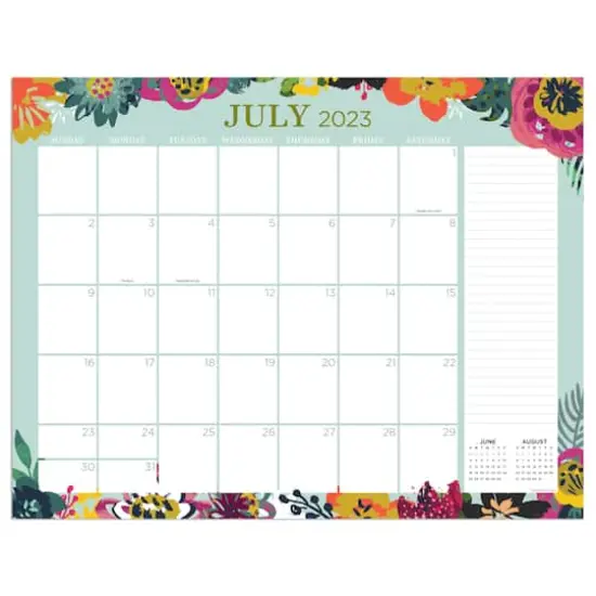 TF Publishing 2023 - 2024 Floral Large Desk Pad Monthly Blotter Calendar {1}