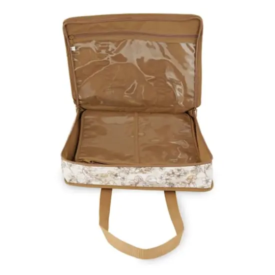 Dritz&reg; Beige Floral All-Purpose Project Organizer Bag {4}