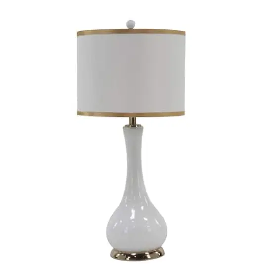 Set of 2 Gold Metal Traditional Table Lamp, 29" x 13" x 13" {3}