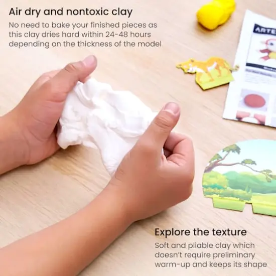 Arteza&reg; Kids Safari Small Stage Clay Kit, 74 pcs {4}