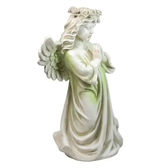 27" Angel Kneeling In Prayer Outdoor Patio Garden Statue {3}