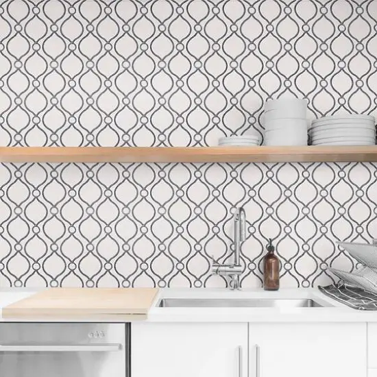 Surface Style Curveball Peel & Stick Wallpaper Noir {7}