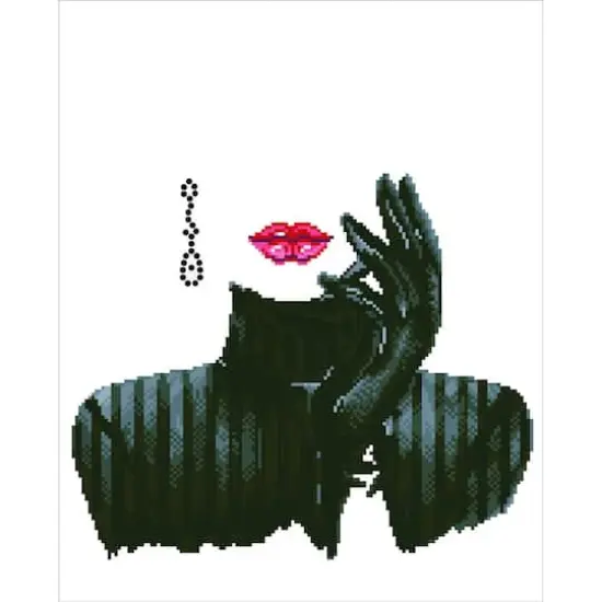 Diamond Dotz&reg; Intermediate Lady in Black Diamond Painting Kit {3}