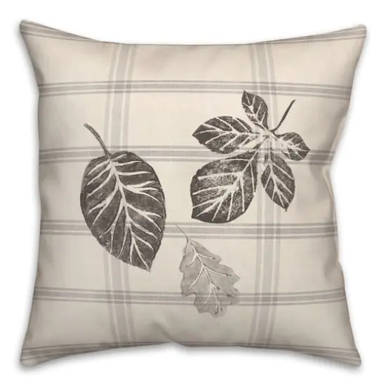 Autumn Fall Brown Plaid Throw Pillow {1}