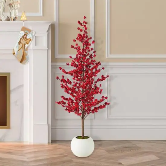 Glitzhome&reg; 41"H Chirstmas Berry Porch Tree {3}