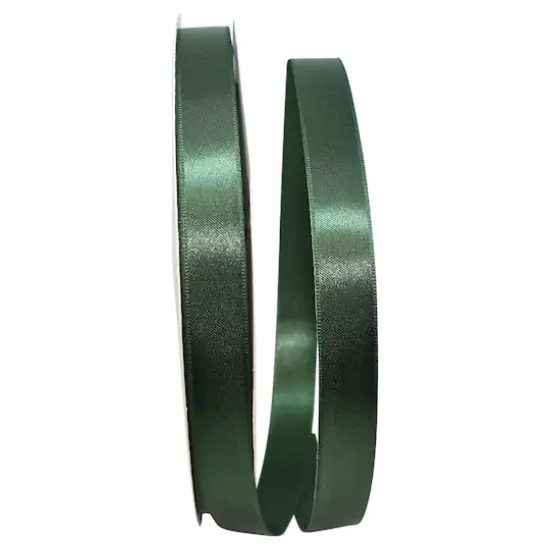 JAM Paper 5/8" x 100yd. Double Face Satin Allure Ribbon Forest {1}