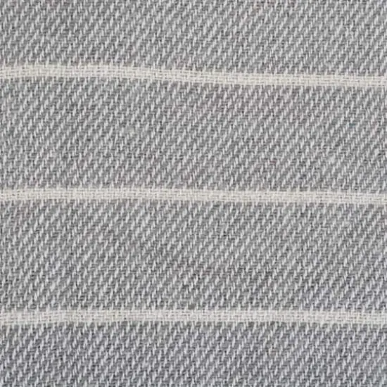 DII&reg; Gray & White Thin Stripe Throw {3}