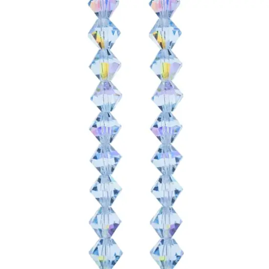 Preciosa Glass Crystal Bicone Beads, 8mm by Bead Landing&trade; Light Sapphire AB {1}