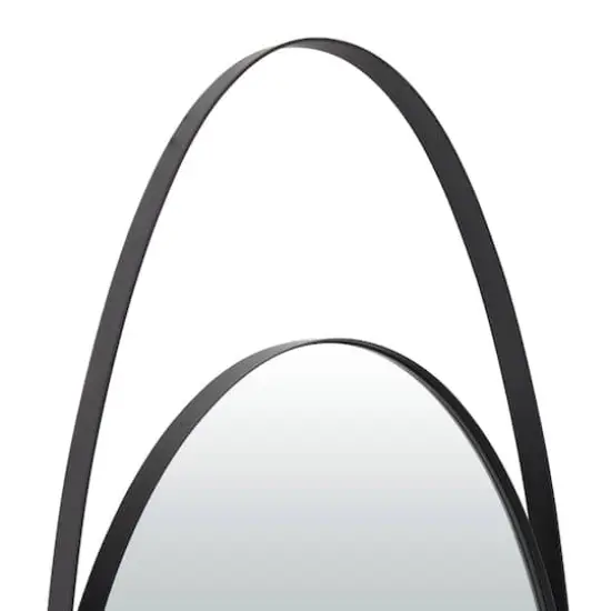 Black Contemporary Wall Mirror, 16" x 2" x 42" {4}