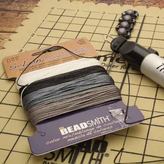 The Beadsmith&reg; S-Lon&reg; 0.5mm Mixed Color Bead Cord Basic Mix {4}