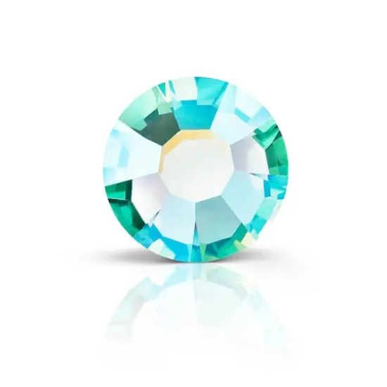 Preciosa MAXIMA SS20 Aurora Borealis Flatback Czech Crystals, 144ct. Caribbean Sea AB {1}