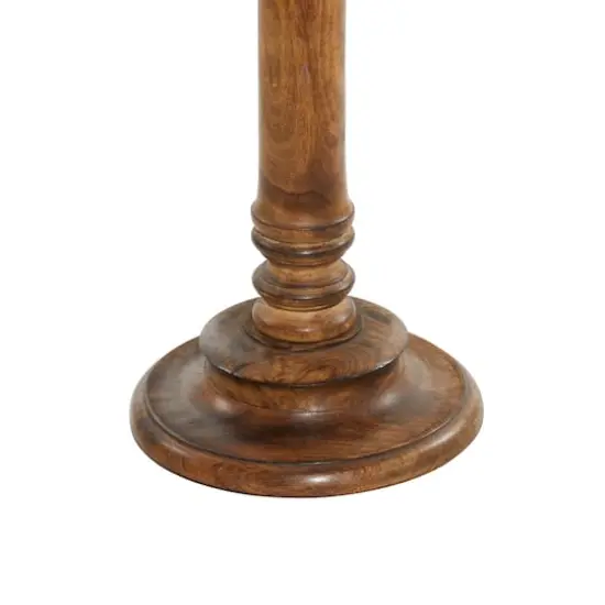 Brown Mango Wood Traditional Accent Table, 21" x 17" x 17" {5}