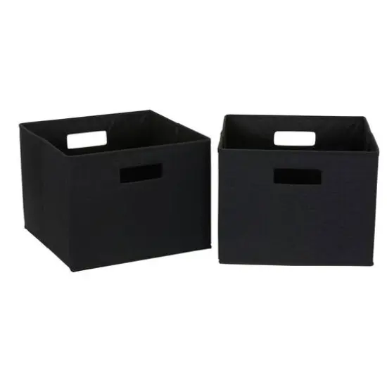 Household Essentials Storage Cubes, 2ct. Black {1}
