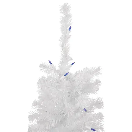 3ft. Pre-Lit Woodbury White Pine Slim Artificial Christmas Tree, Blue Lights {5}