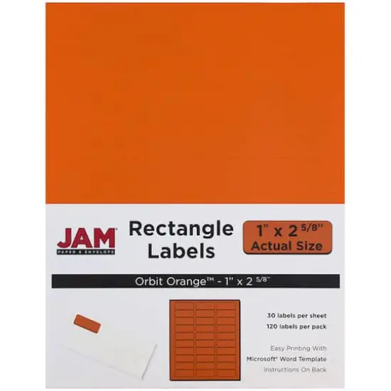 JAM Paper Orange Mailing Address Label Combo Set {3}