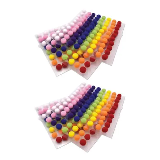 Creativity Street 2 Pack Assorted Colors Peel & Stick Poms, 240ct. {1}