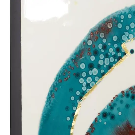 Blue Contemporary Abstract Wood Wall Decor, 24" x 24" {5}