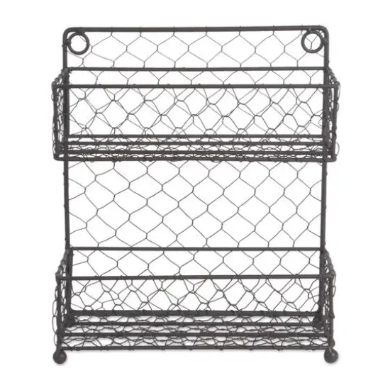 DII&reg; 11" Wide 2 Row Chicken Wire Spice Rack {3}