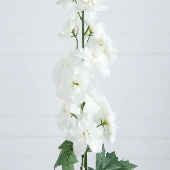 39" White Delphinium Flower Stems, 3ct. {6}