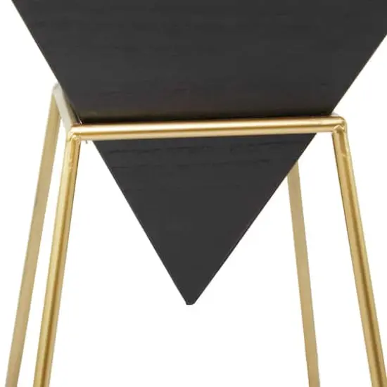 Black Wood Modern Accent Table 24" x 15" x 15" {4}