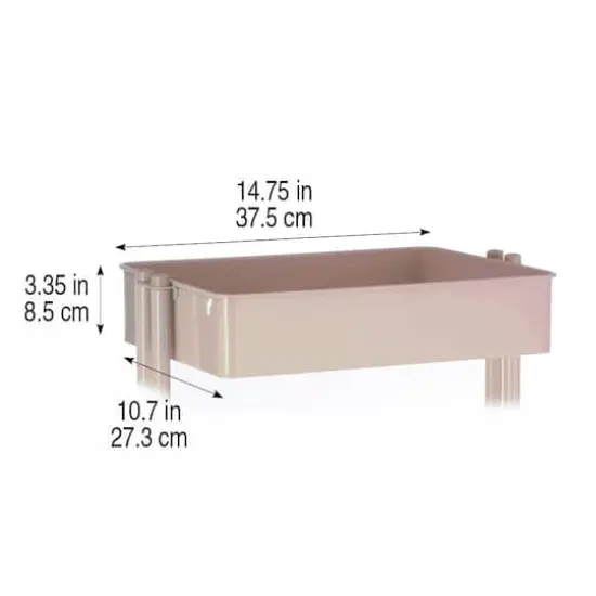 Lexington 3-Tier Rolling Cart by Simply Tidy&reg; Rose Gold {5}