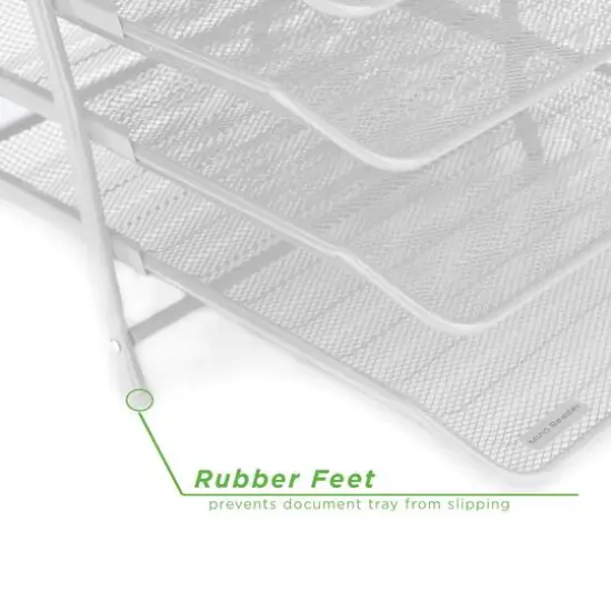 Mind Reader Desk Organizer with 5 Sliding Trays White {7}