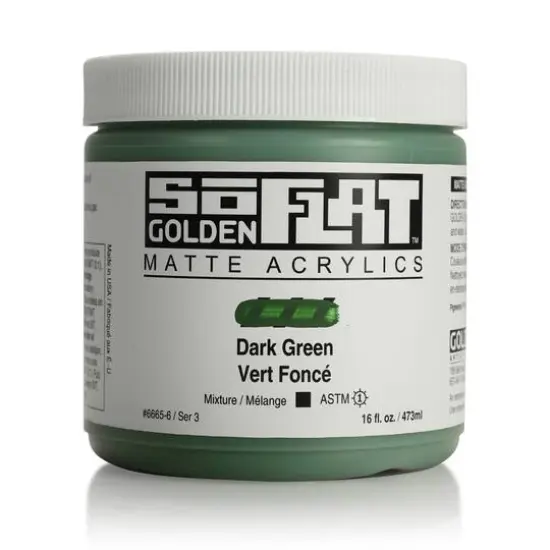 Golden&reg; SoFlat Matte Acrylic Paint, 16oz. Dark Green {1}