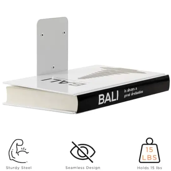 Sorbus Floating Bookshelves, 2ct. White {4}