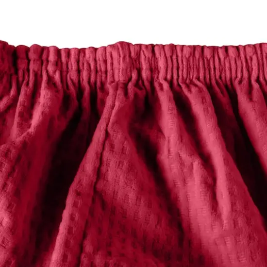 Home Details Waffle Design Dining Chair Slipcover Burgundy {5}