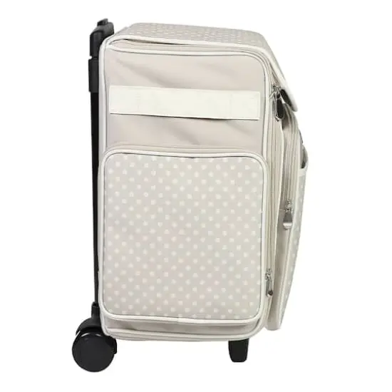 Everything Mary Tan Dot Rolling Scrapbooking Case {5}