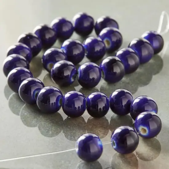 Sapphire Ceramic Round Beads, 8mm by Bead Landing&trade; {3}