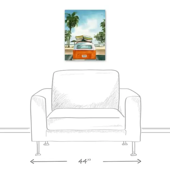 Beach Van 16" x 20" Canvas Wall Art {4}
