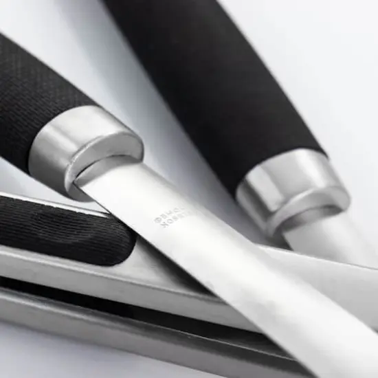 Gibson Home&reg; Silver & Black Sawyer 3 Piece Stainless Steel BBQ Tool Set {6}