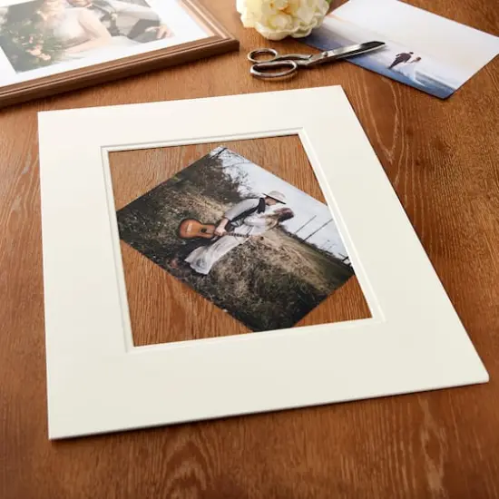 16" x 20" Double Mat by Studio D&eacute;cor&reg;, 10" x 13" Opening, Ivory {3}