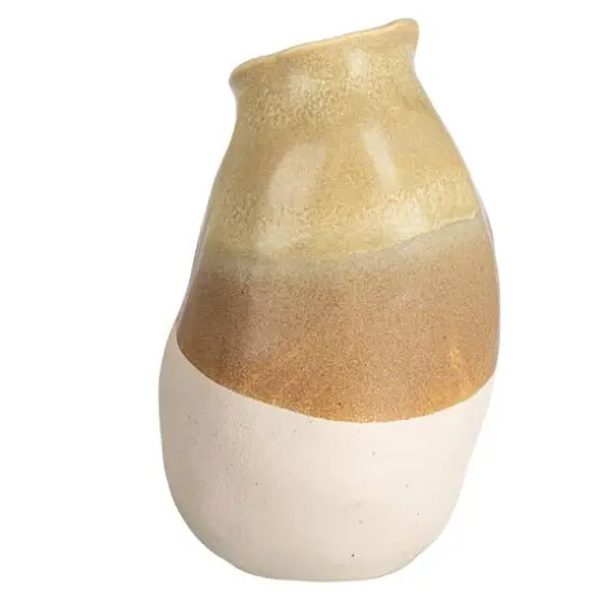 Hello Honey&reg; Bloomingville 13" Tan Reactive Glaze Stoneware Tri-Tone Vase {7}