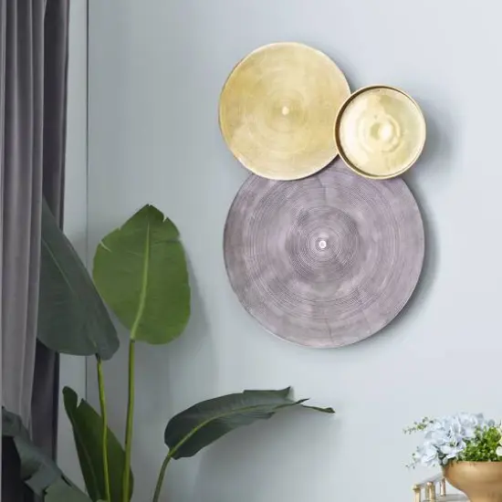 26" Black & Gold Aluminum Contemporary Wall D&eacute;cor {8}