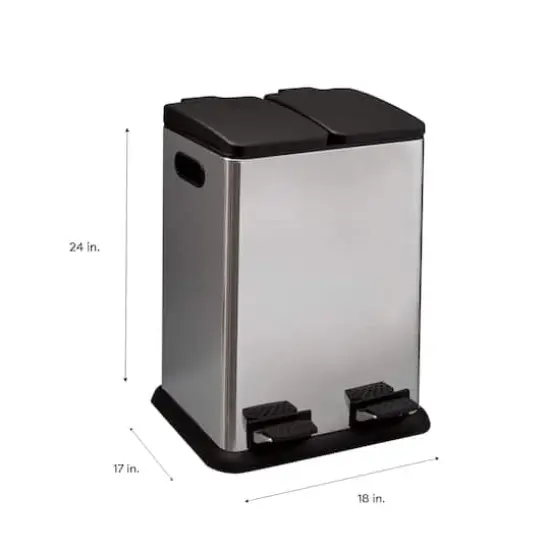 Organize It All Dual Compartment Recycling Bin {5}