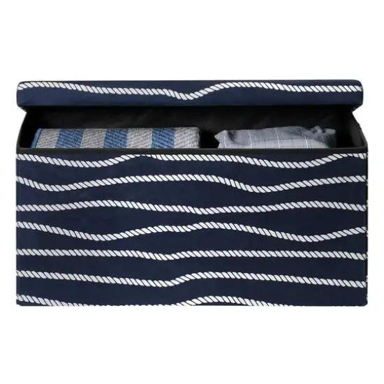 American Art Decor Treasure Trove Foldable Storage Stool - 29.92" x 14.96" {7}