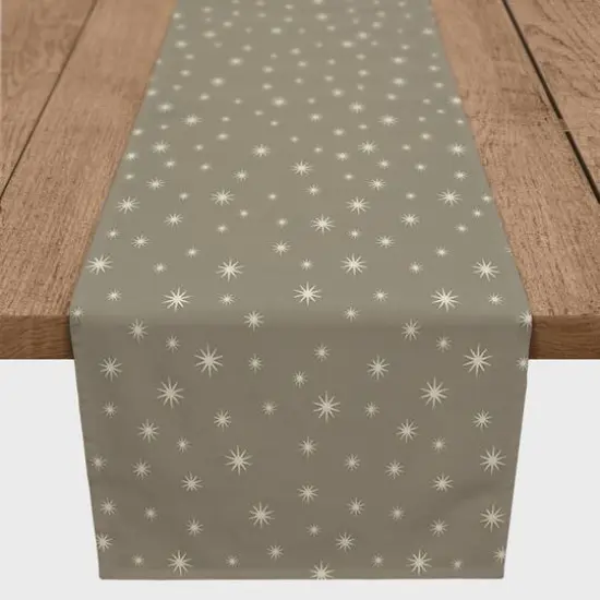 90" Gray Twinkle Cotton Twill Runner {1}