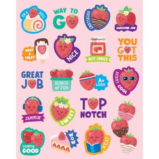 Teacher Created Resources&reg; Strawberry Smelly Stickers, 6 Packs of 114 {3}