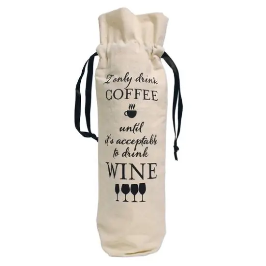 Personality Case&trade; Coffee Canvas Wine Bag {1}