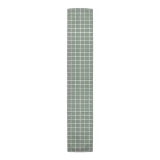 Grid Lines Indoor/Outdoor Table Runner Green {1}