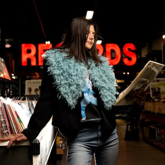 Lion Brand&reg; Haute Stitches Shaggy Chic Yarn Acid Green {5}