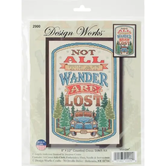 Design Works&trade; All That Wander Counted Cross Stitch Kit {3}