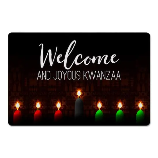 Welcome & Joyous Kwanzaa Floor Mat {1}
