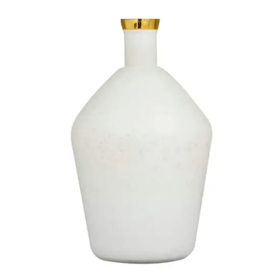 White Glass Glam Vase, 15" x 9" x 9" {3}