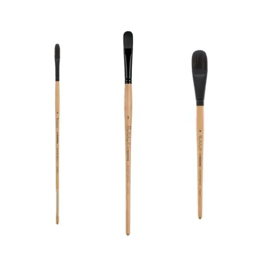 Princeton&trade; Catalyst&trade; Polytip&trade; Long Handle Bristle Filbert Brush {1}