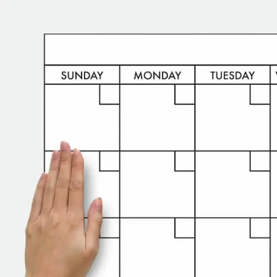 RoomMates Basics Dry Erase Calendar Peel & Stick Wall Decal {4}