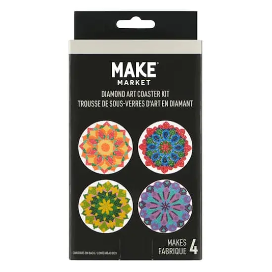 Round Mandala Diamond Art Coaster Kit by Make Market&reg; {5}