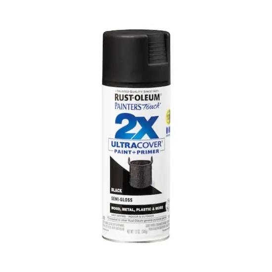 Painter's Touch&reg; 2X Ultra Cover&reg; Black Semi-Gloss Spray Paint {12}